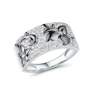 New 925 Silver White Sapphire Ring